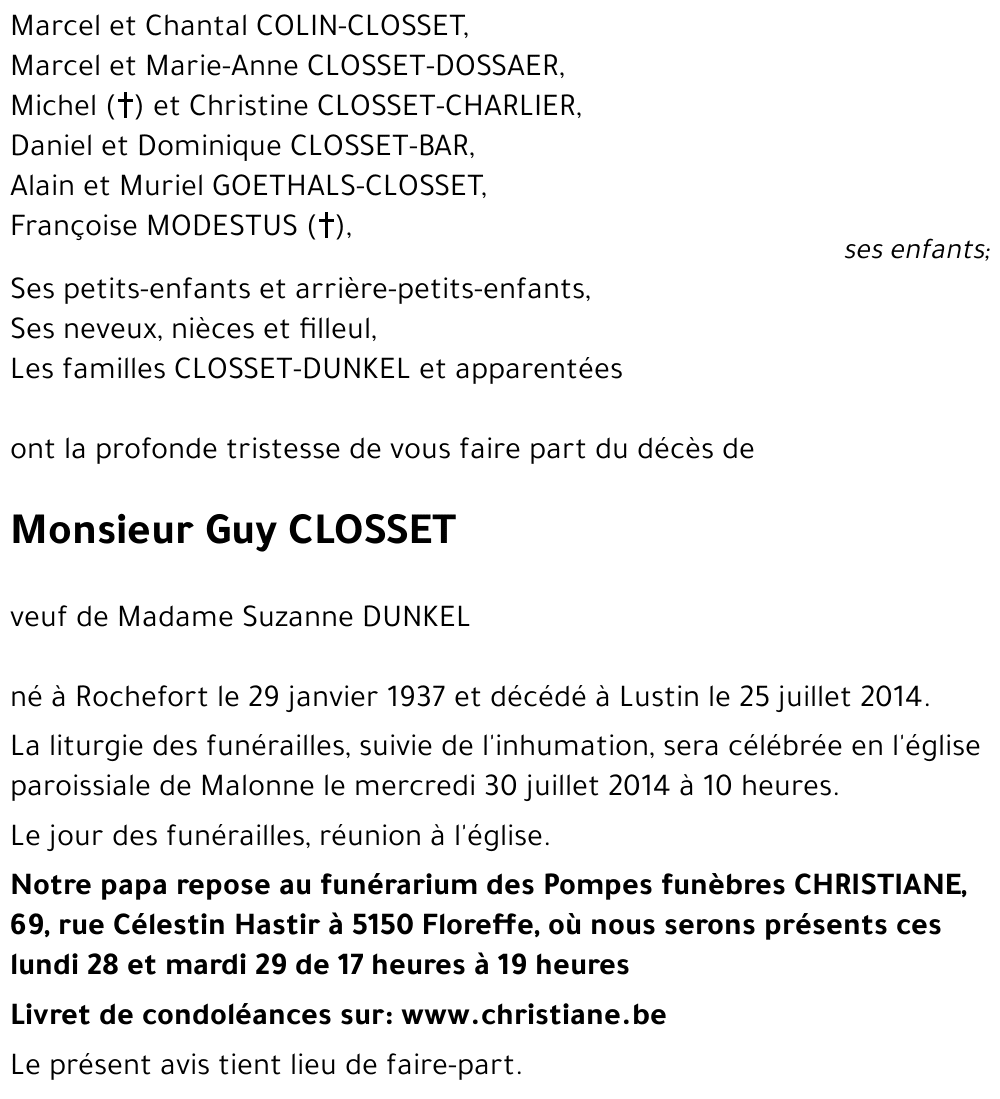 Guy CLOSSET