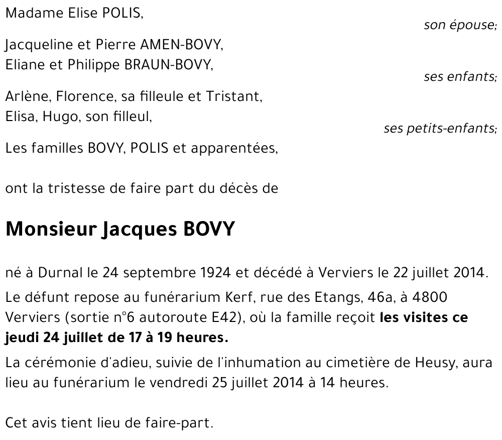 Jacques BOVY