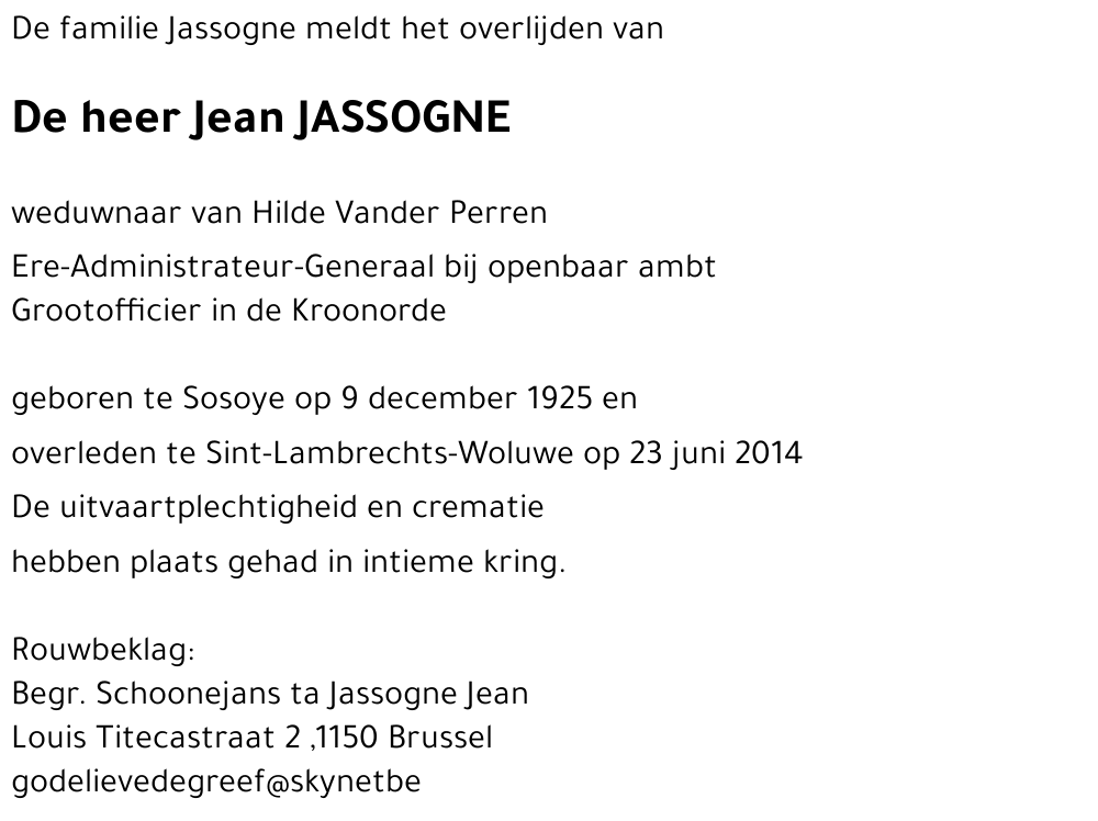 Jean JASSOGNE