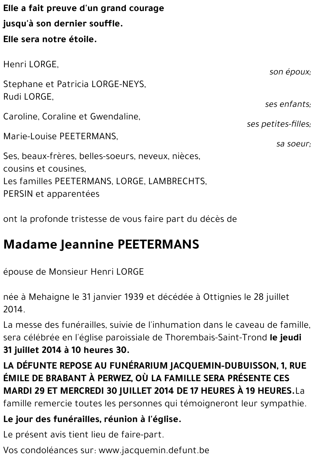 Jeannine PEETERMANS