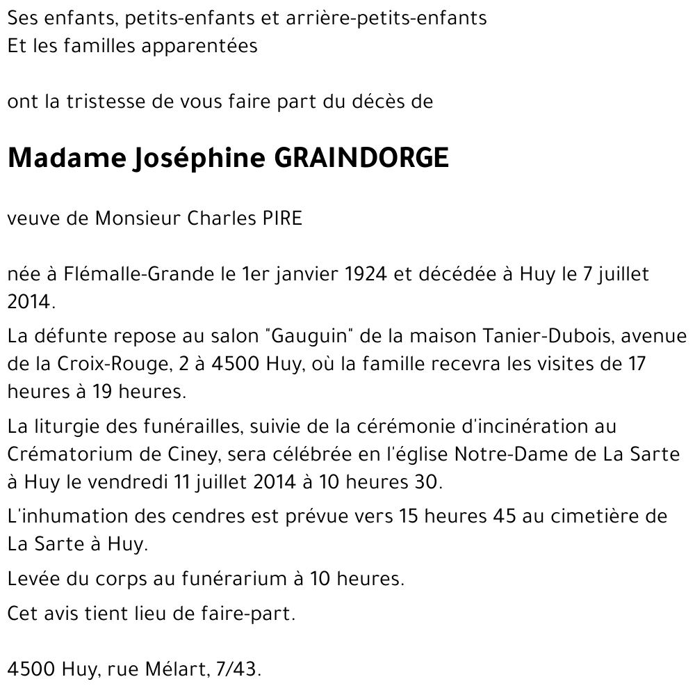 Joséphine GRAINDORGE
