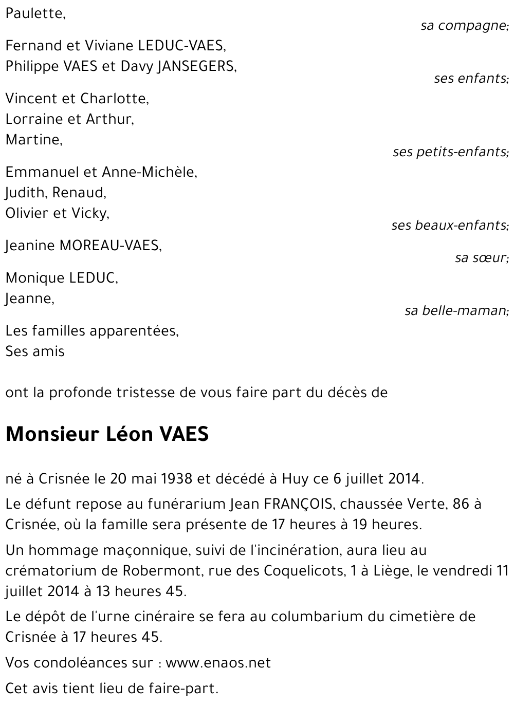Léon VAES