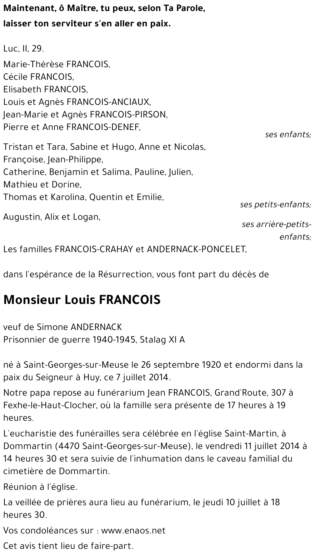 Louis FRANCOIS