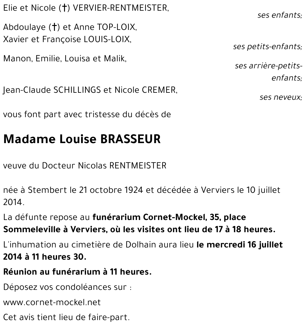 Louise BRASSEUR