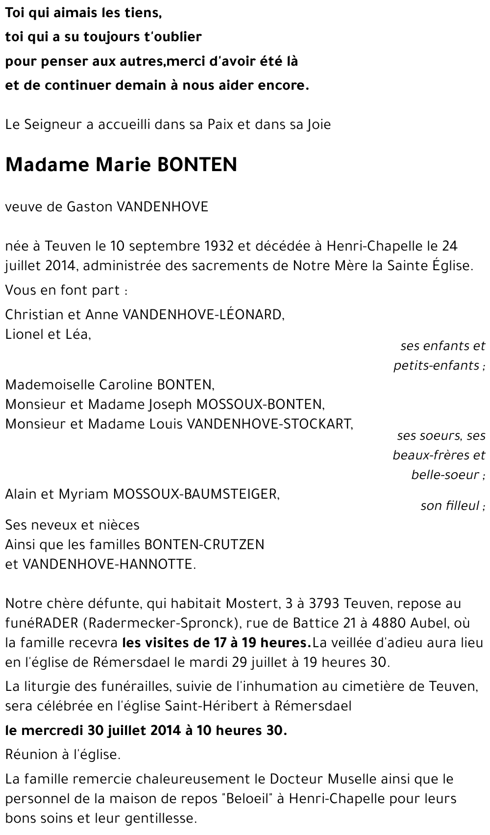 Marie BONTEN