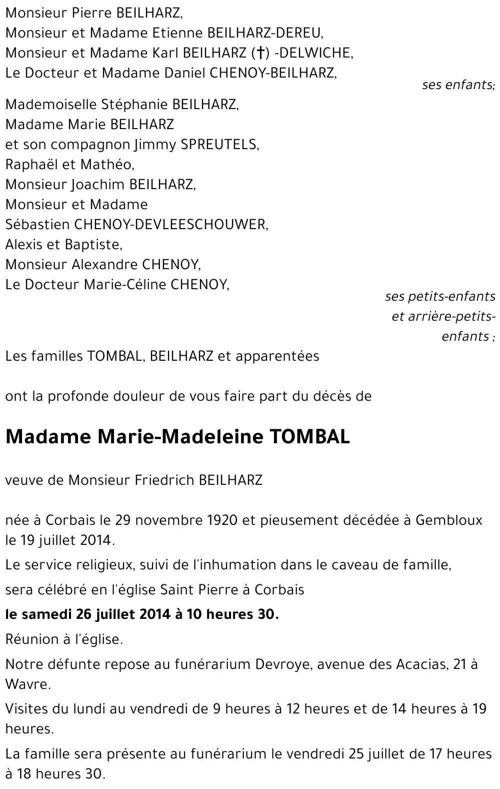 Marie-Madeleine TOMBAL