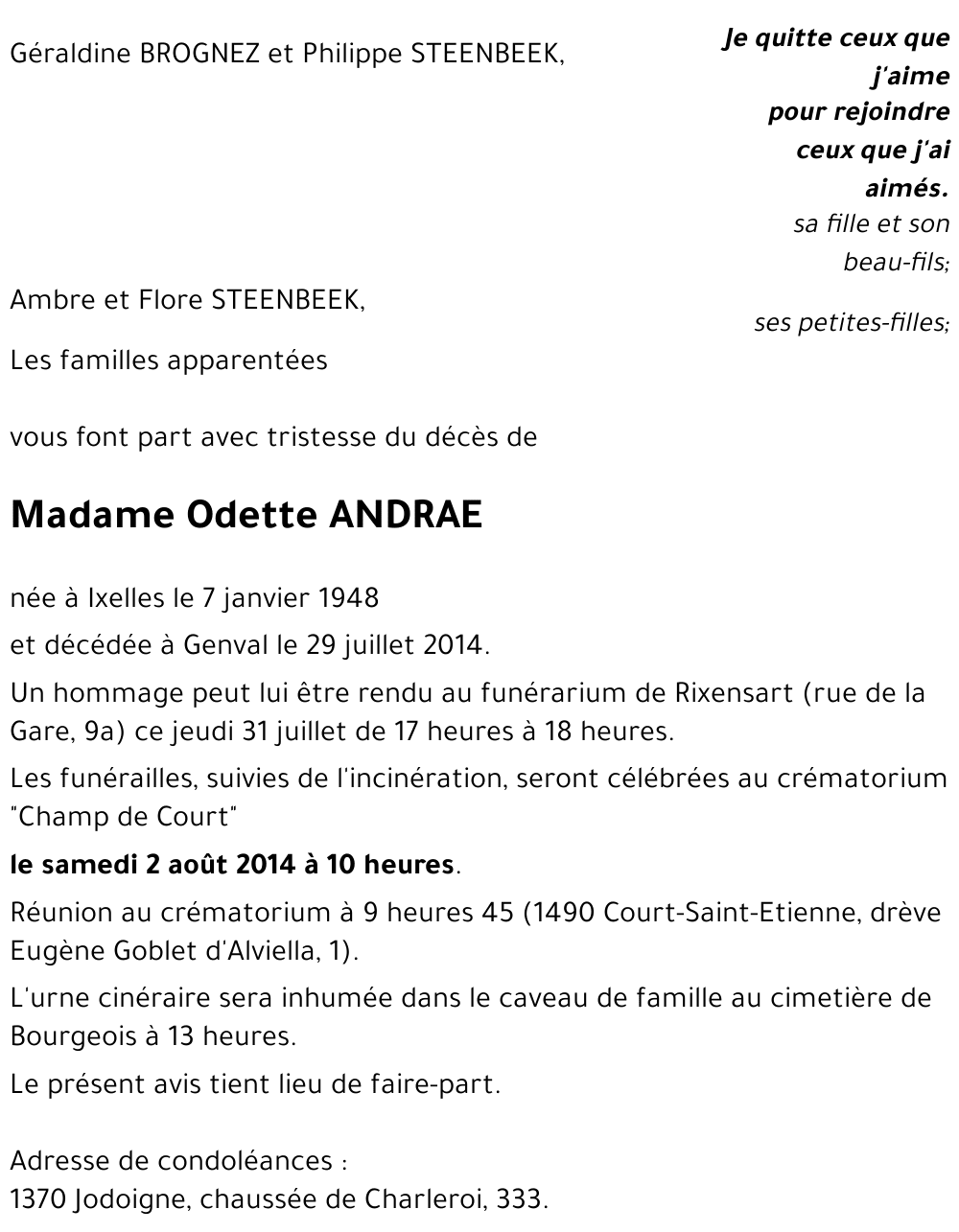Odette ANDRAE