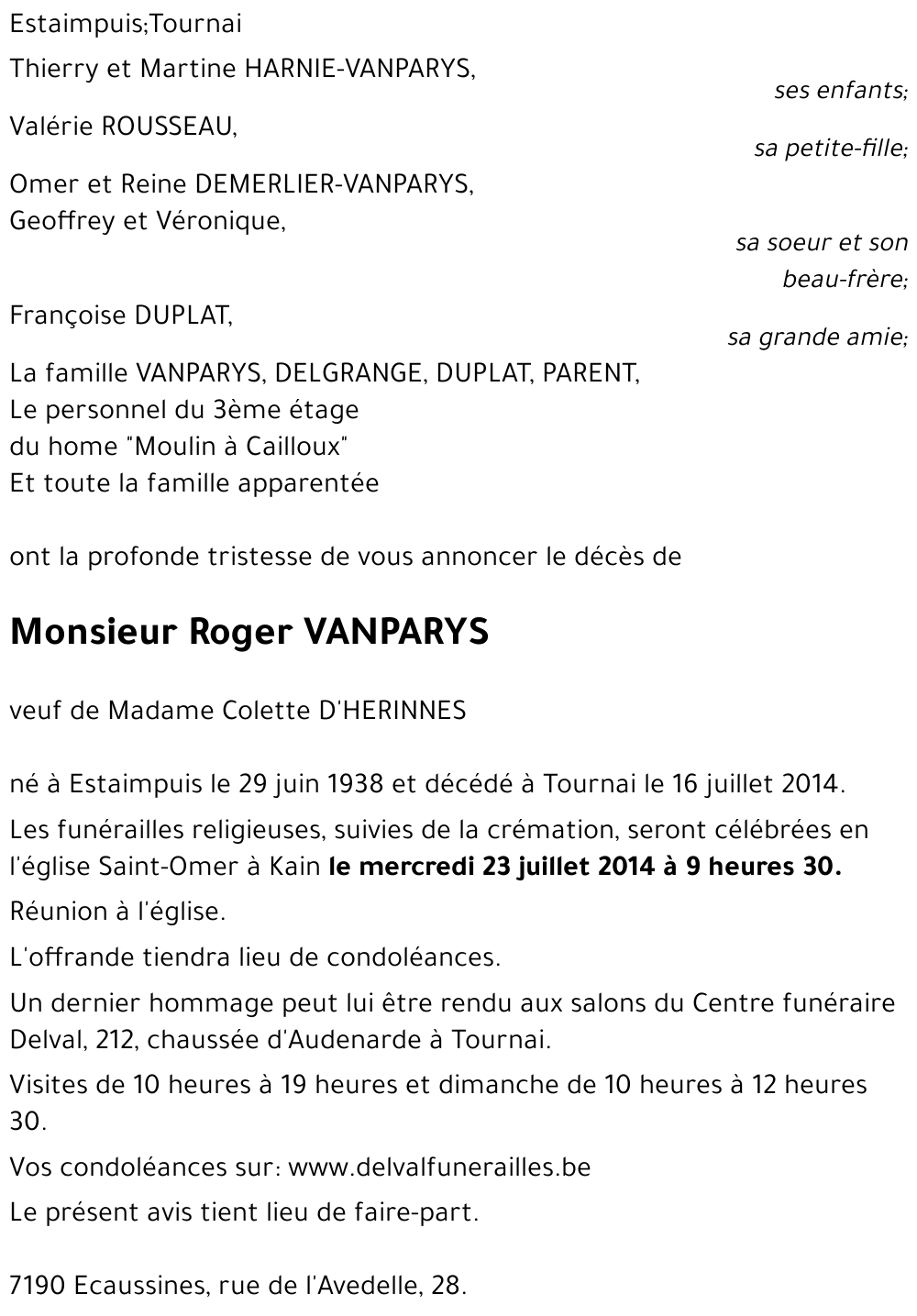 Roger VANPARYS