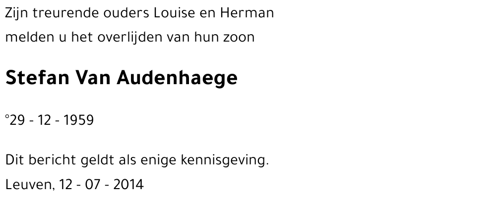 Stefan Van Audenhaege