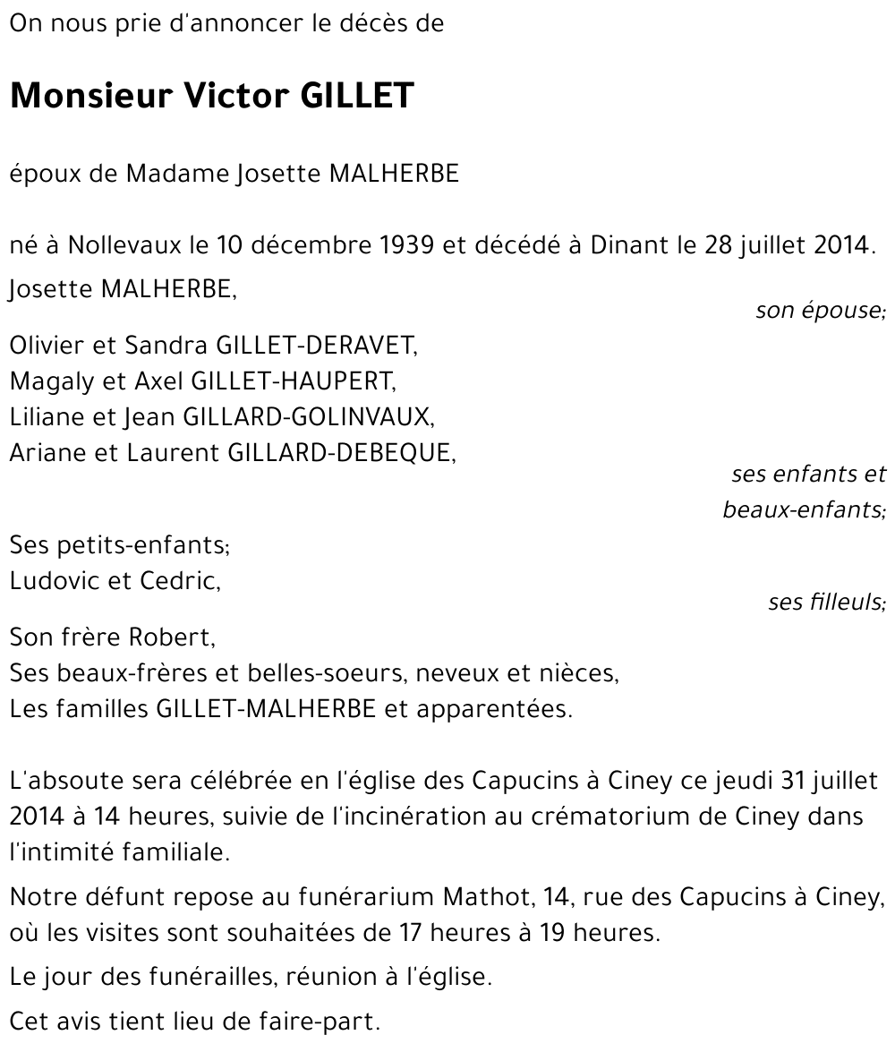 victor GILLET