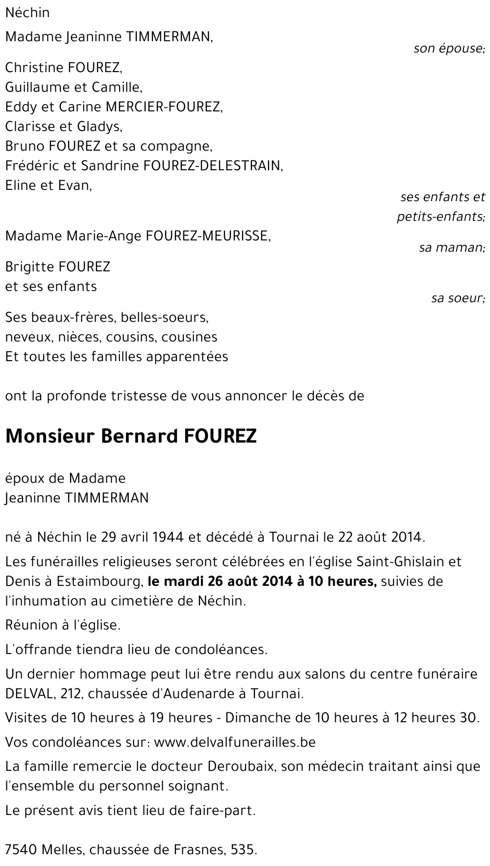 Bernard FOUREZ