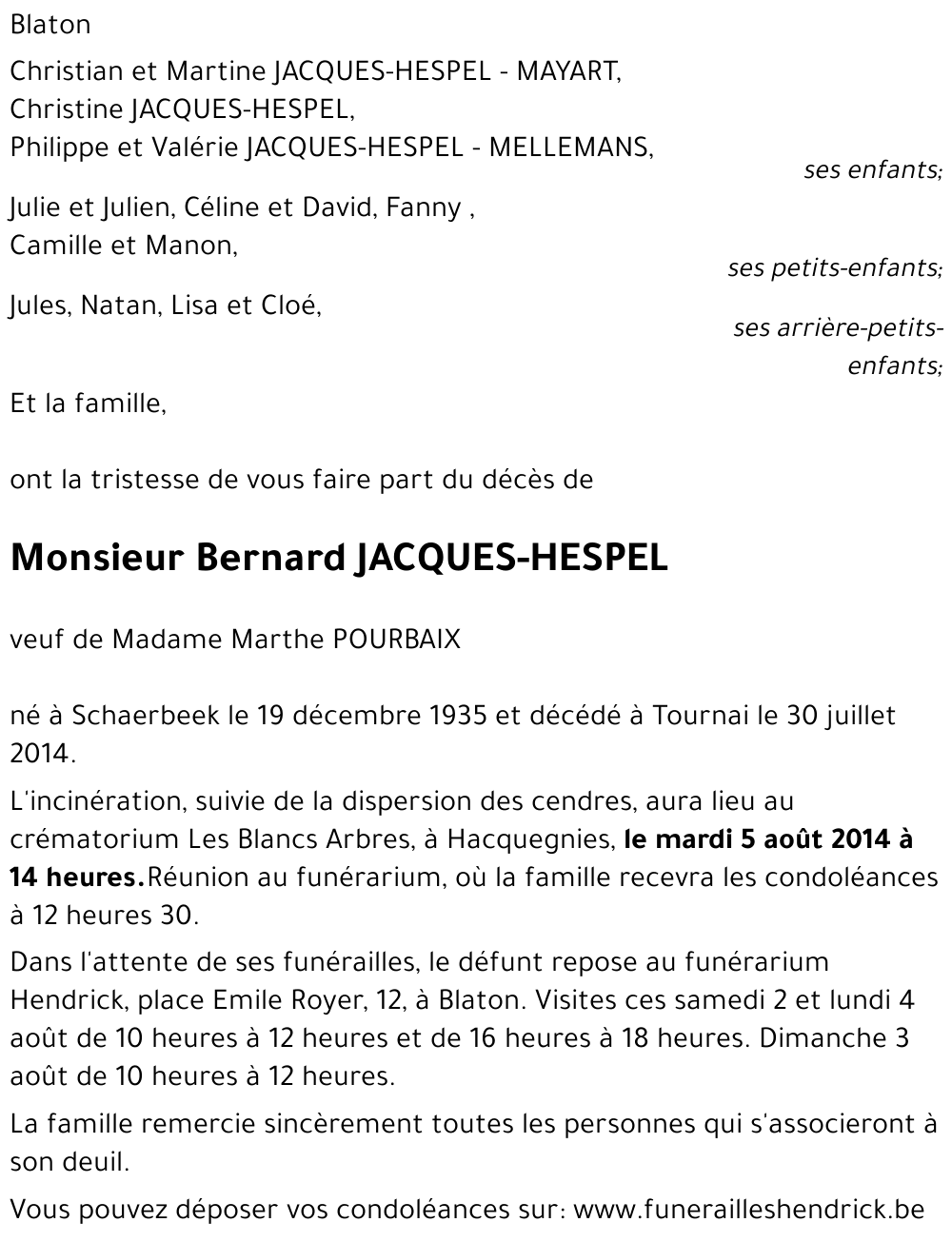 Bernard JACQUES-HESPEL