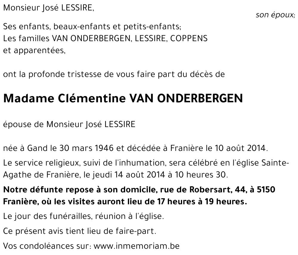 Clémentine Van Onderbergen