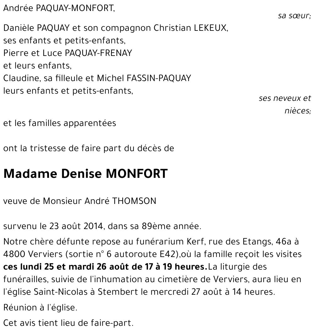 Denise MONFORT