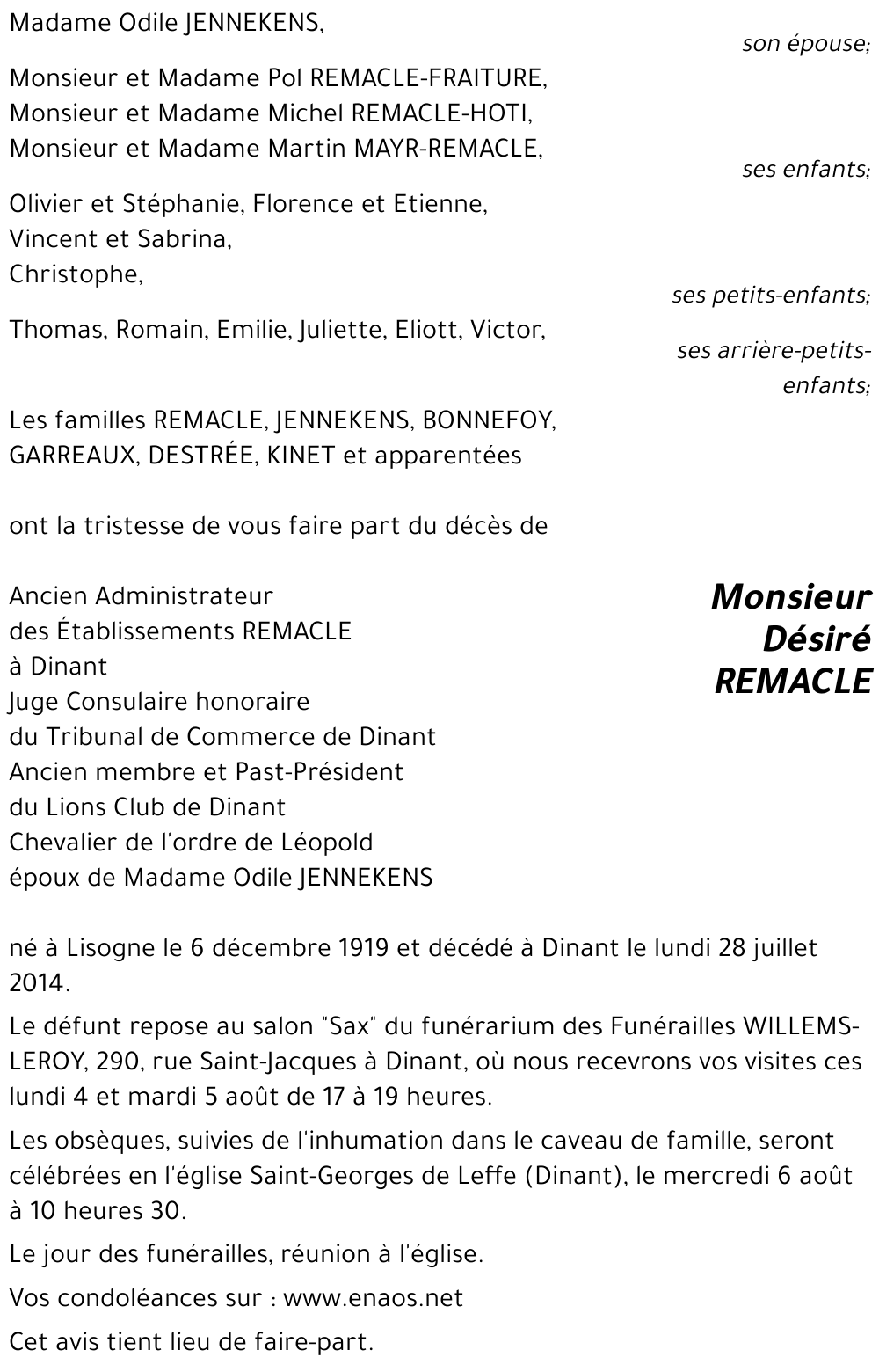 Désiré REMACLE