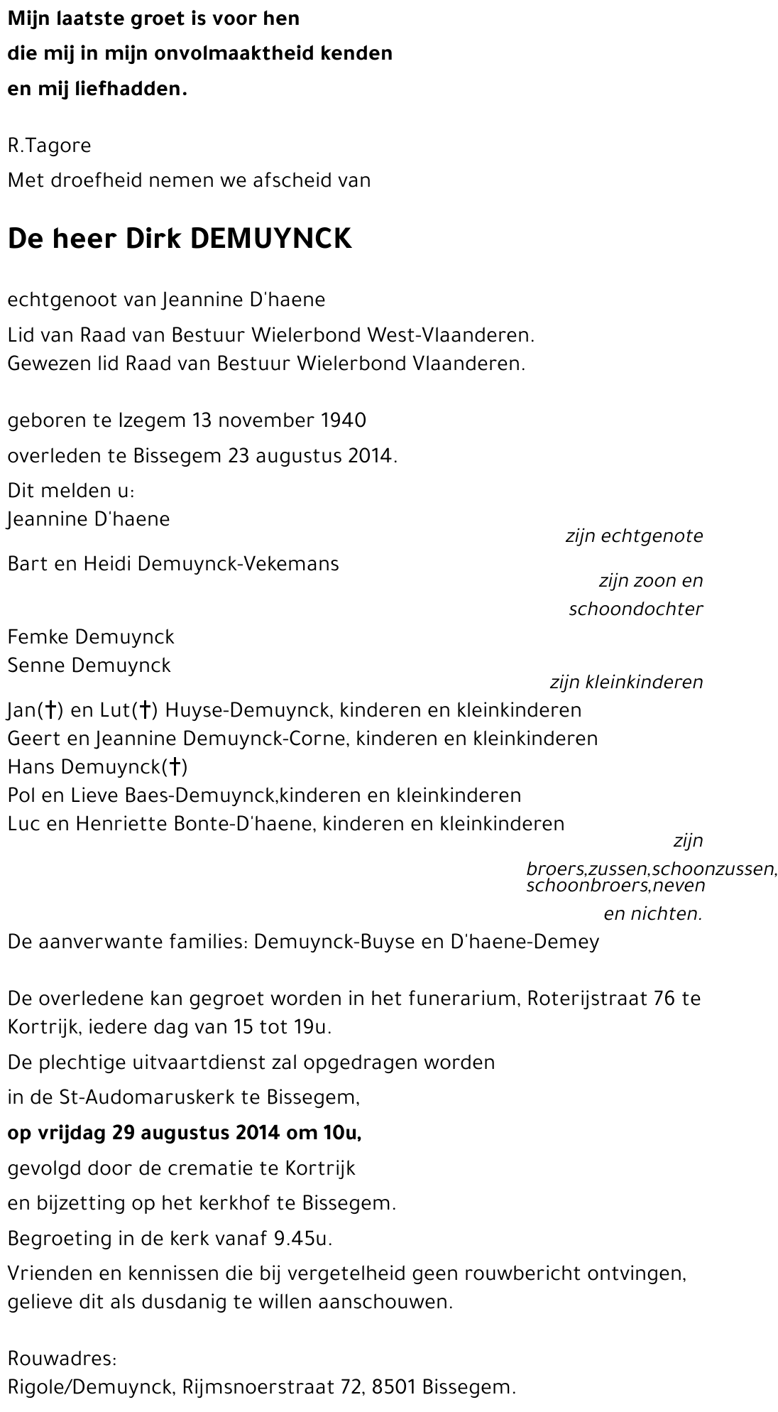Dirk DEMUYNCK