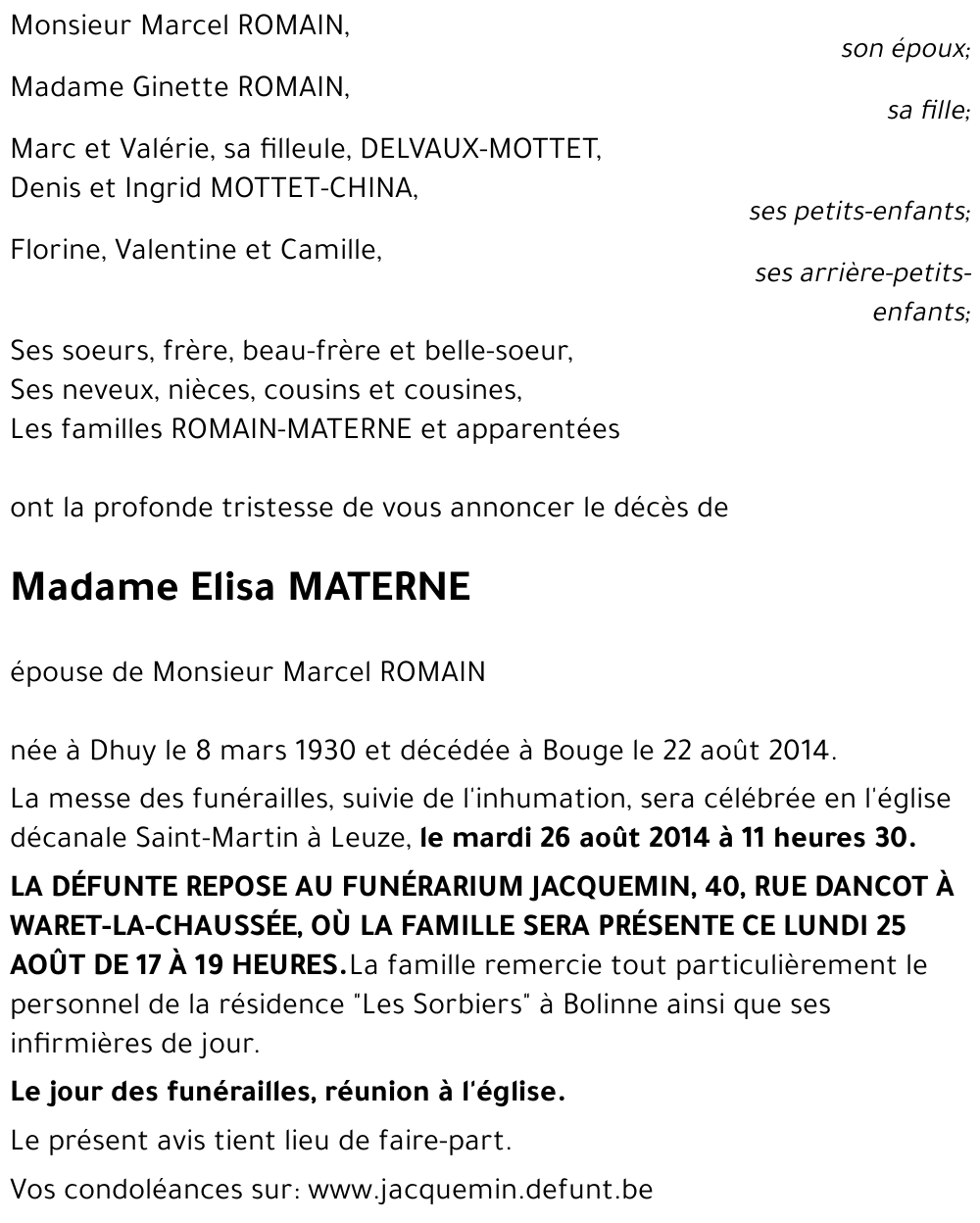 Elisa MATERNE