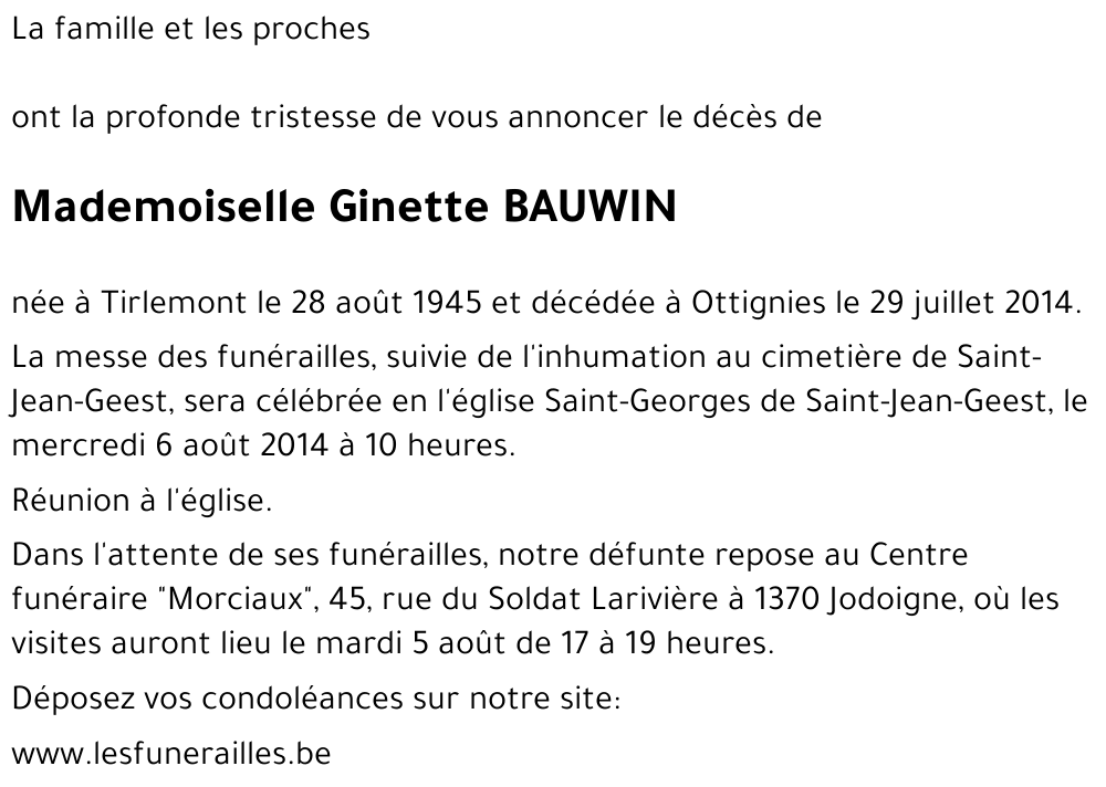 Ginette BAUWIN