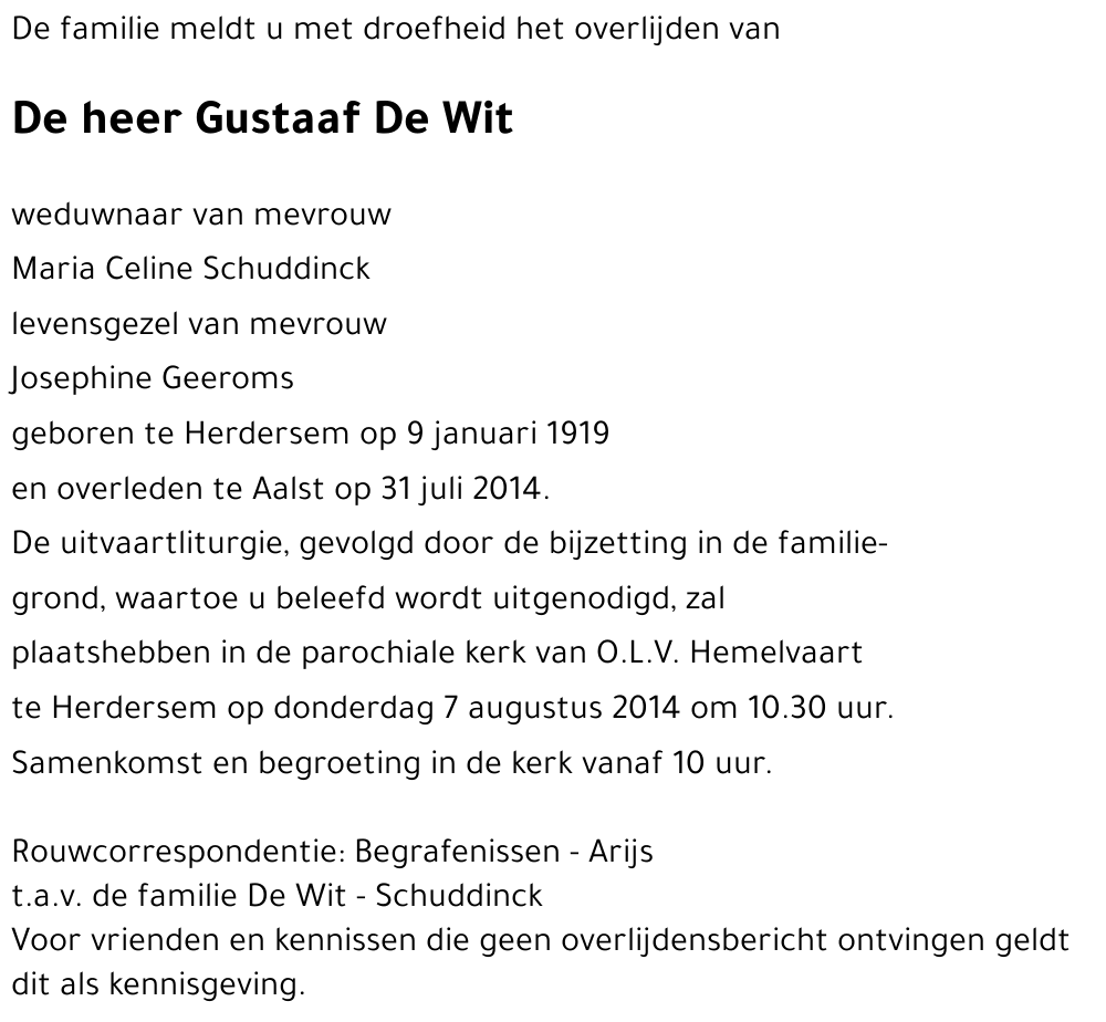 Gustaaf De Wit