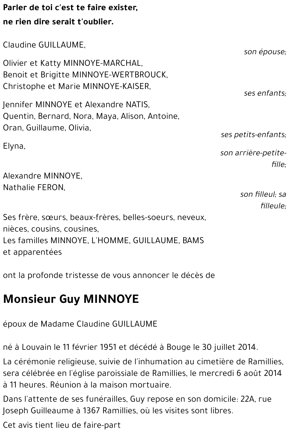 Guy MINNOYE