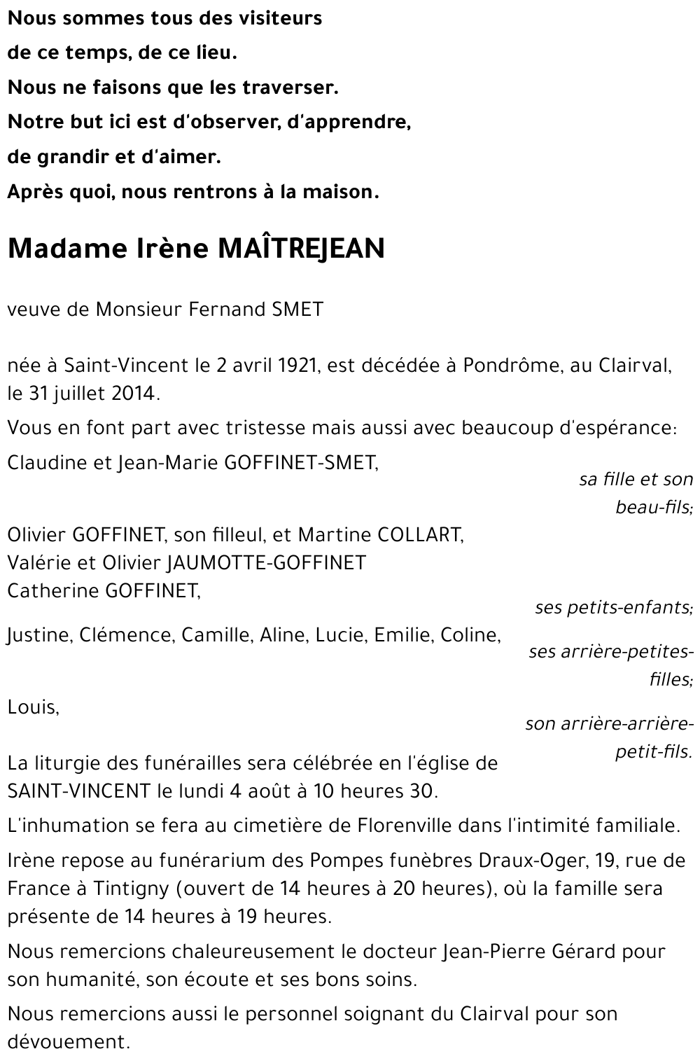Irène Maîtrejean