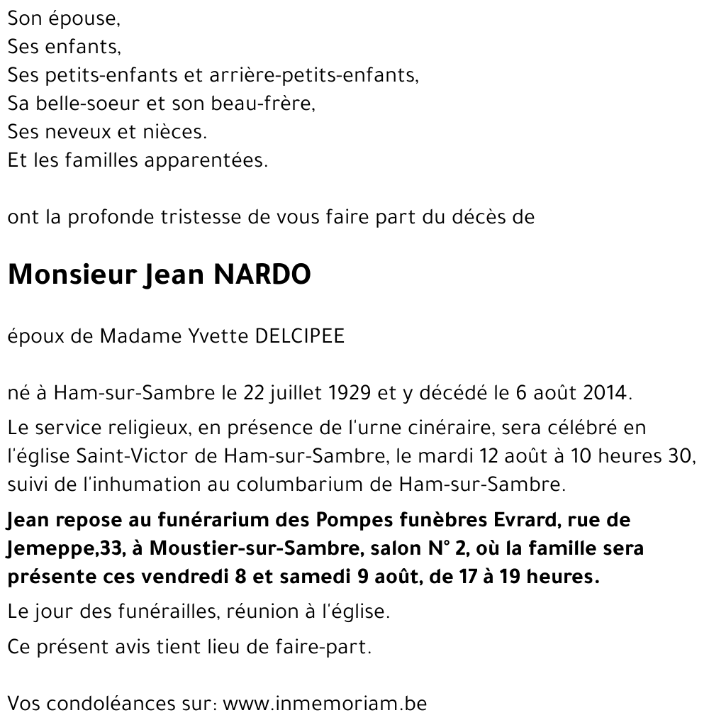 Jean NARDO