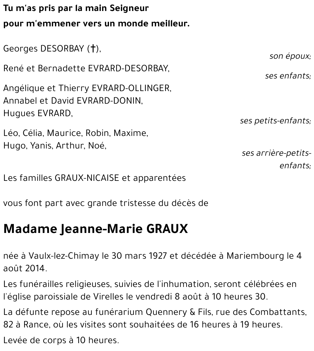 Jeanne-Marie GRAUX