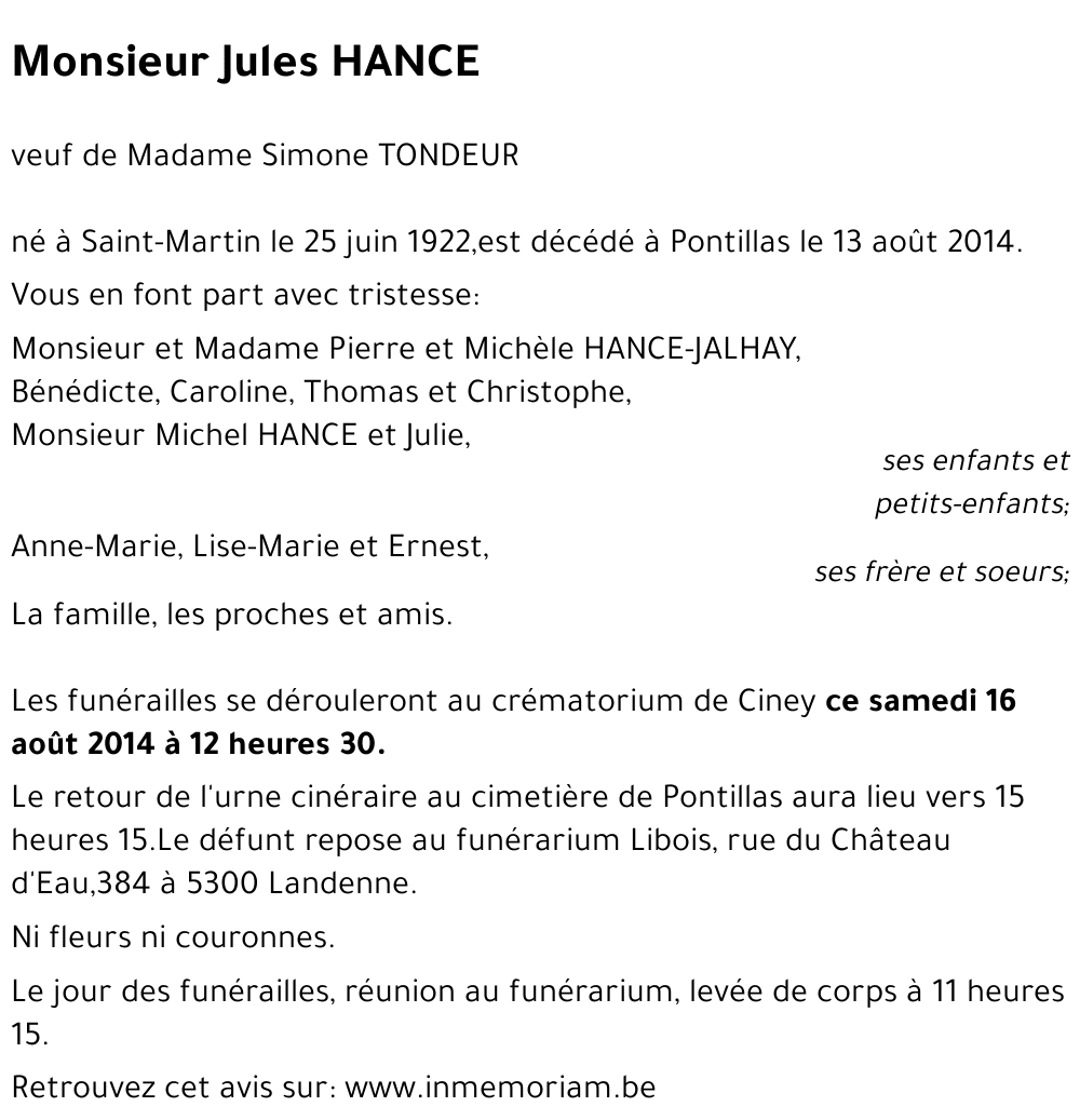 Jules HANCE