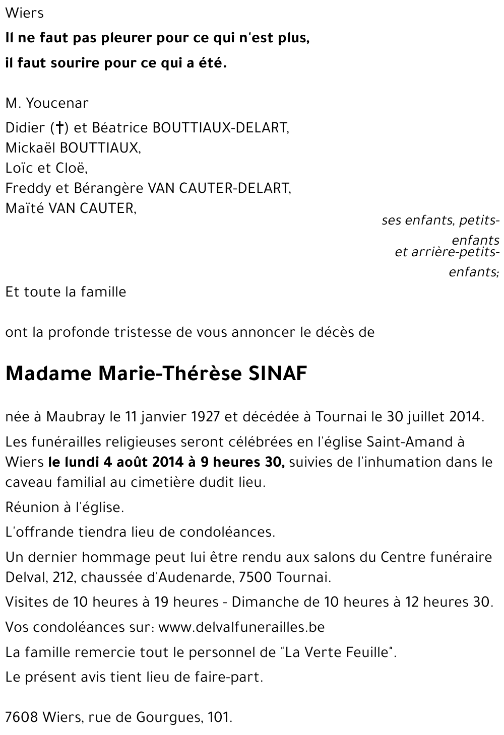 Marie-Thérèse SINAF