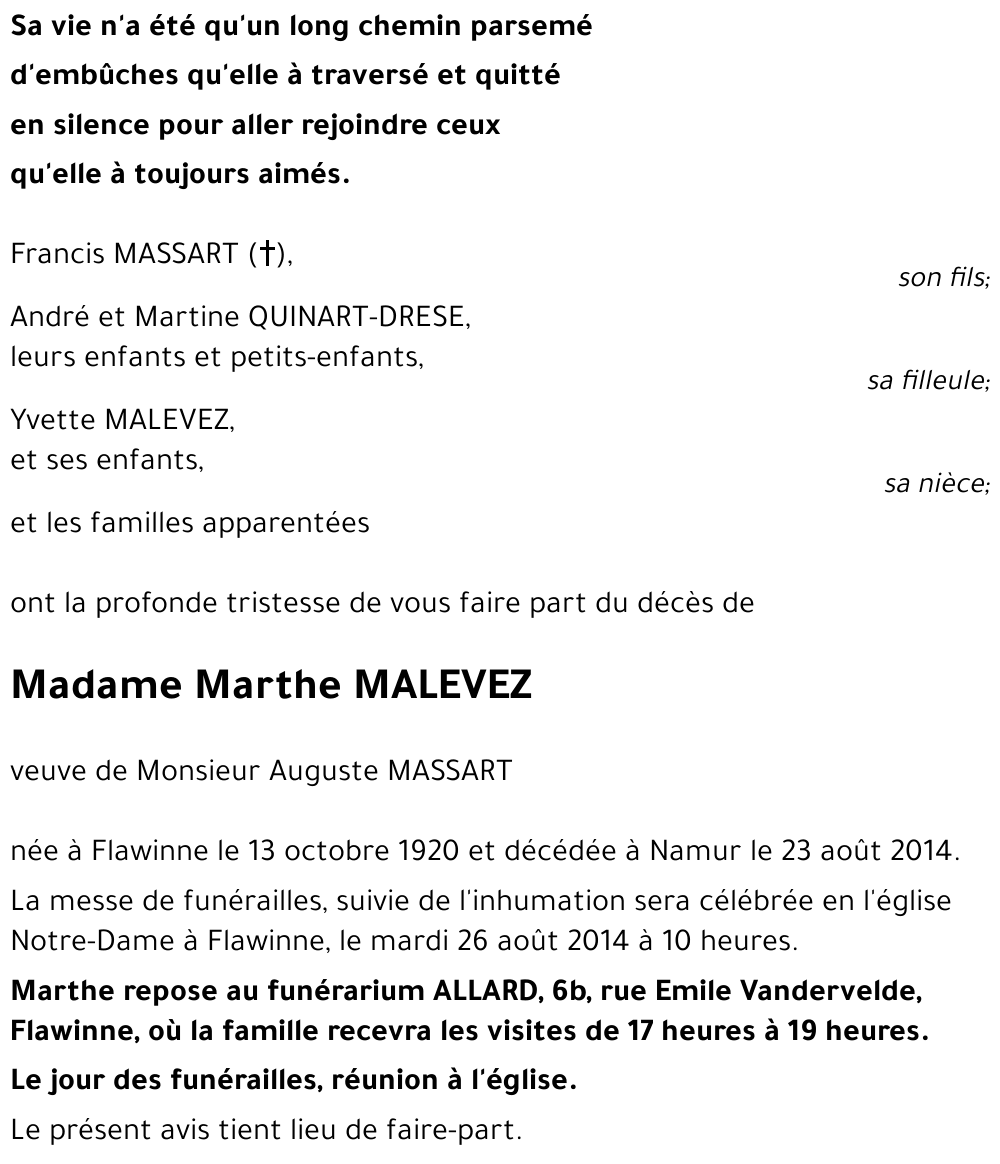 Marthe MALEVEZ