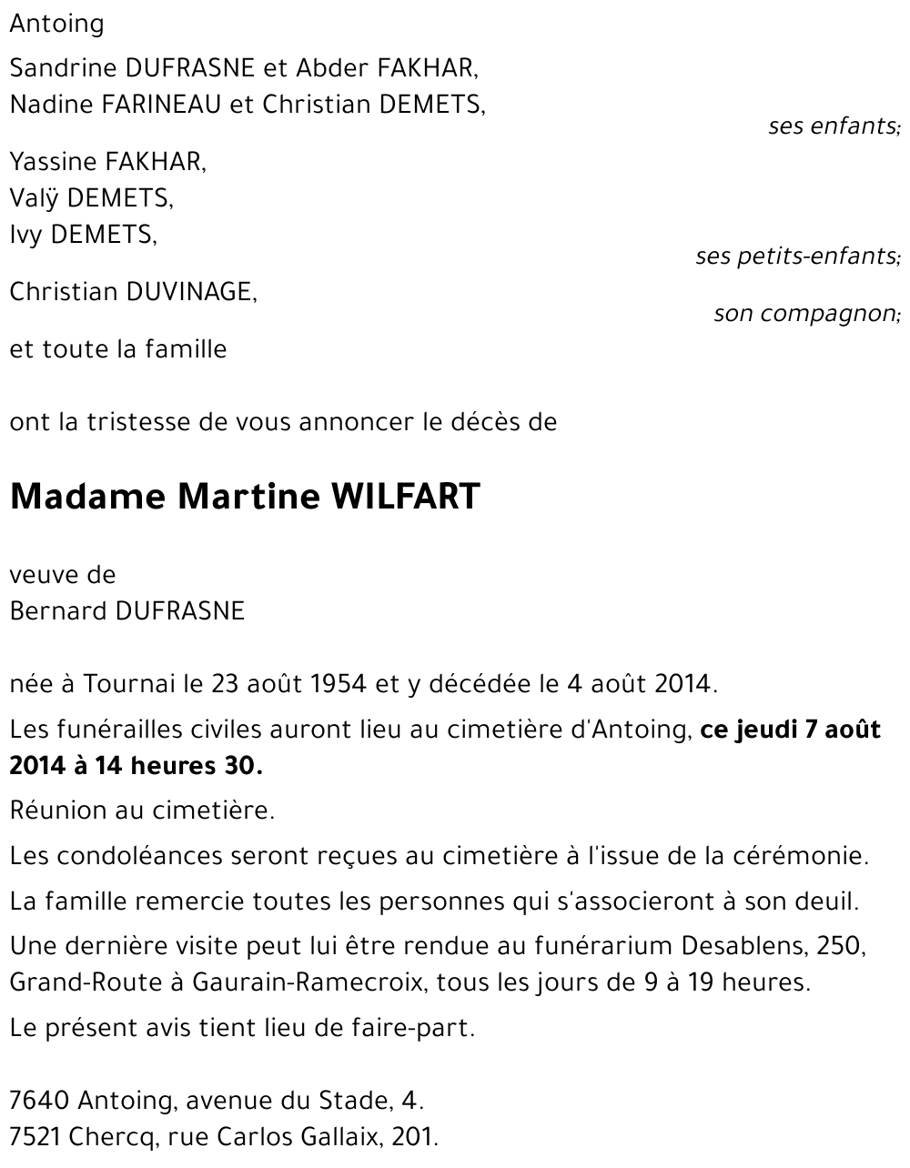 Martine WILFART