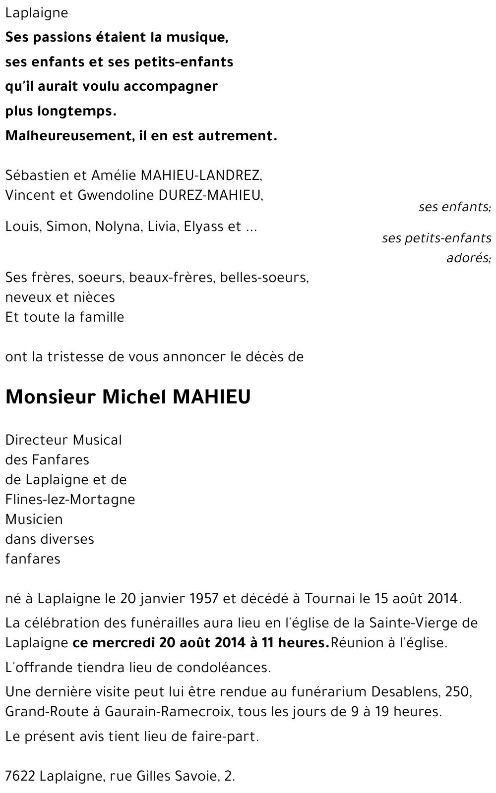 Michel MAHIEU