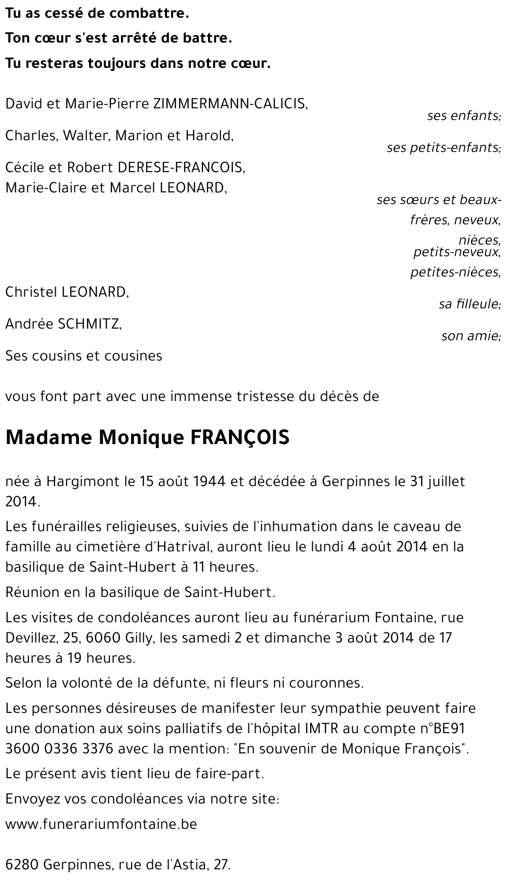Monique FRANçOIS