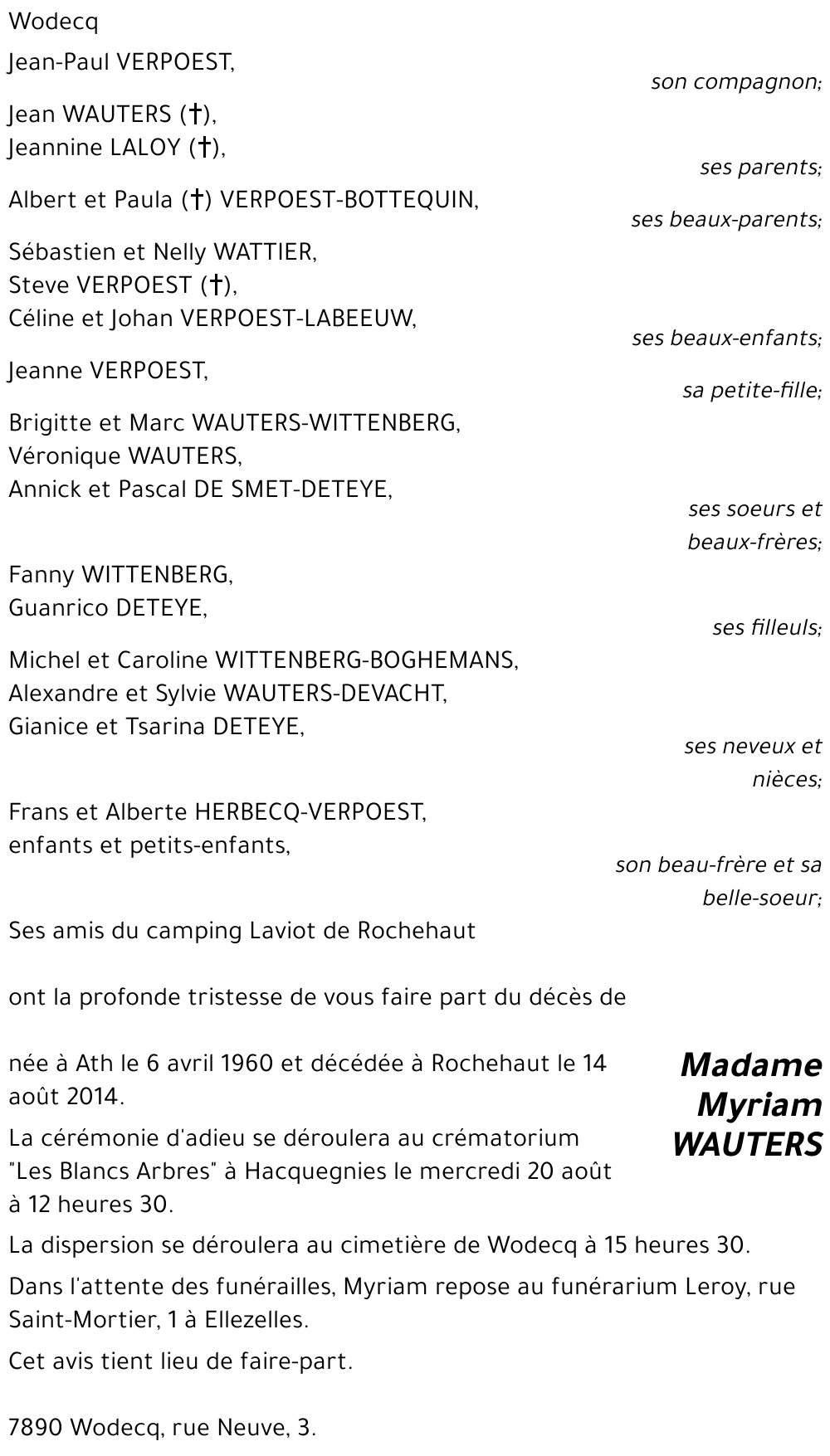 Myriam WAUTERS