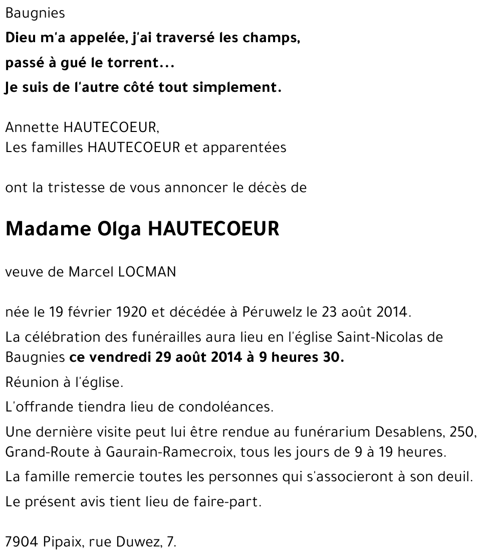 Olga HAUTECOEUR