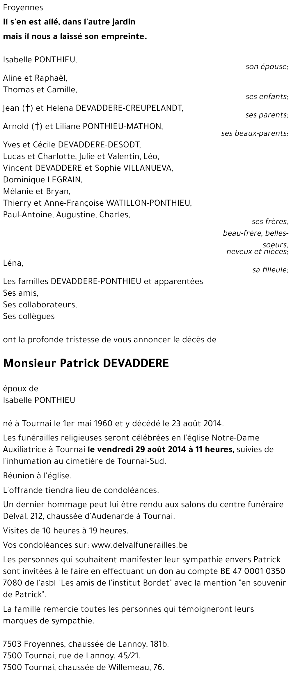 Patrick DEVADDERE
