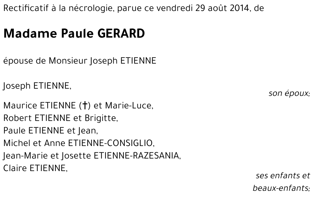 Paule GERARD