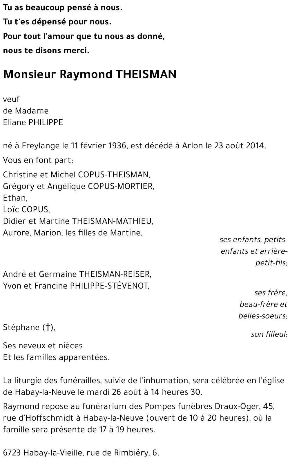 Raymond THEISMAN