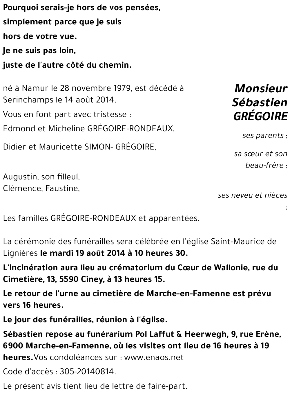 Sébastien GRÉGOIRE