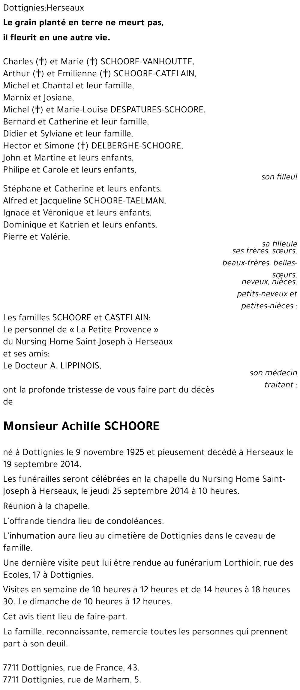 Achille SCHOORE