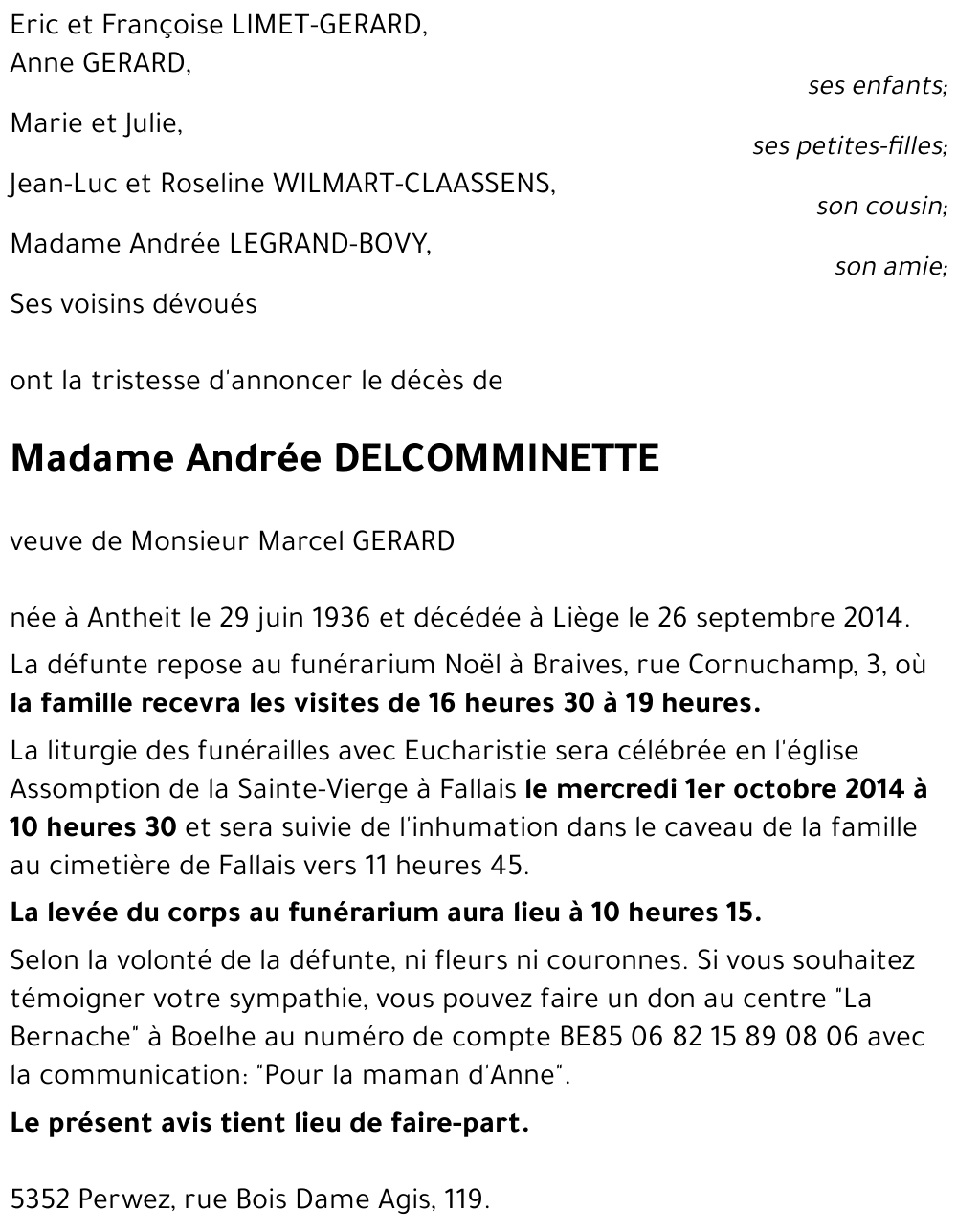 Andrée DELCOMMINETTE