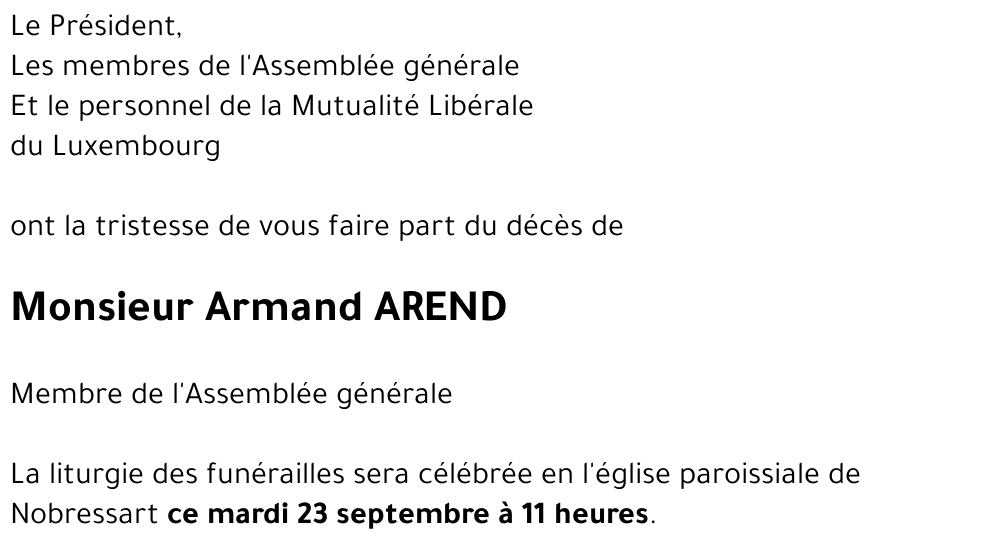 Armand AREND