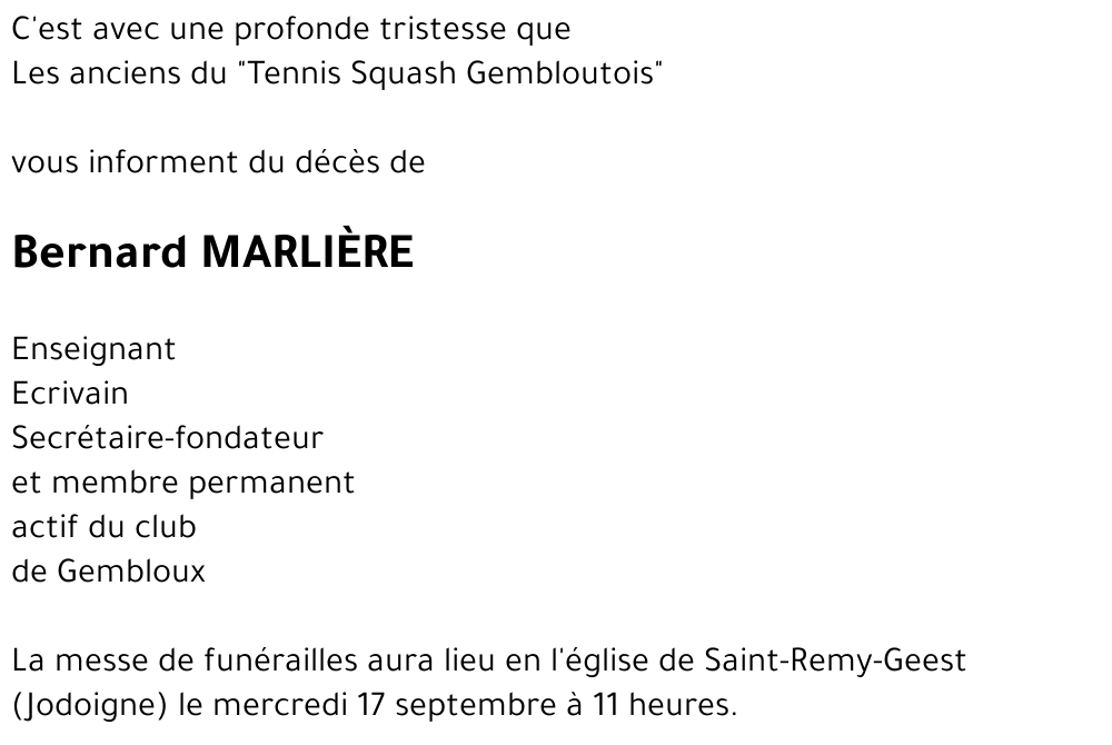 Bernard MARLIÈRE