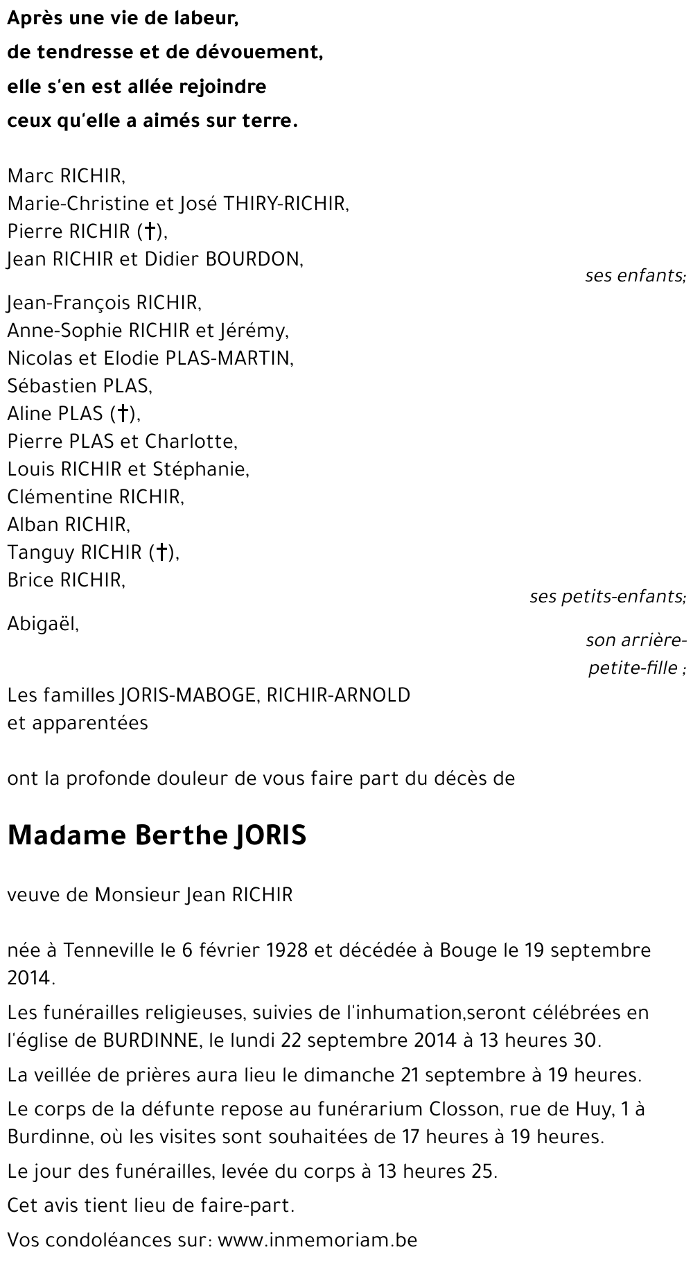 Berthe JORIS