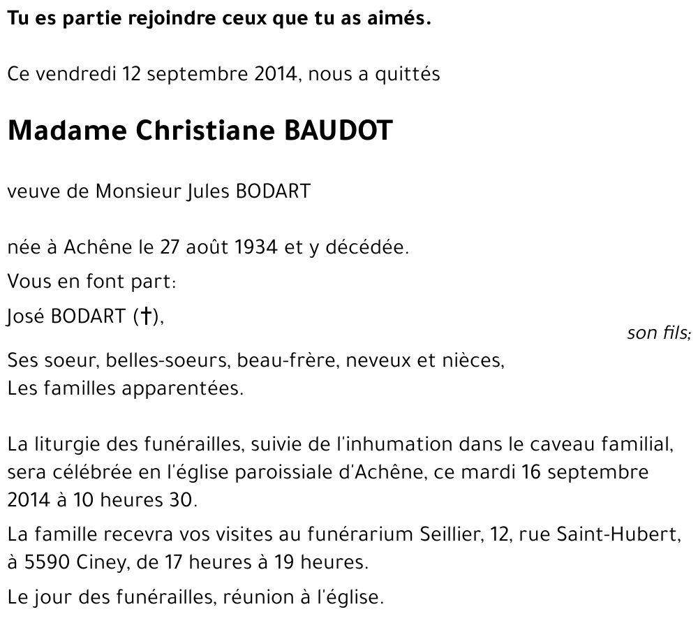 Christiane BAUDOT