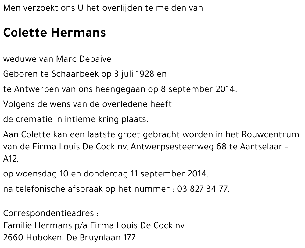 Colette Hermans