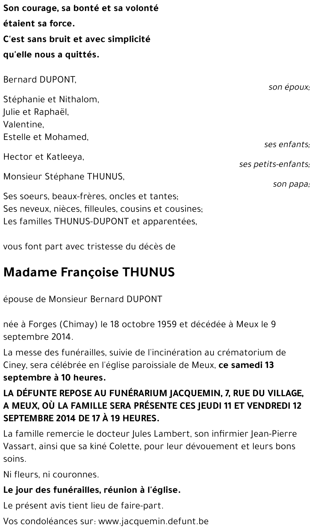 Françoise THUNUS