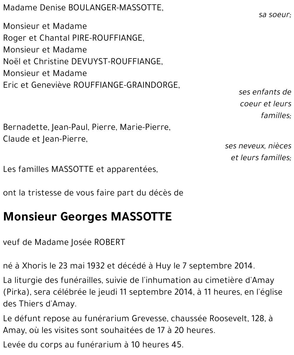 Georges MASSOTTE