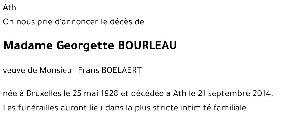 Georgette BOURLEAU
