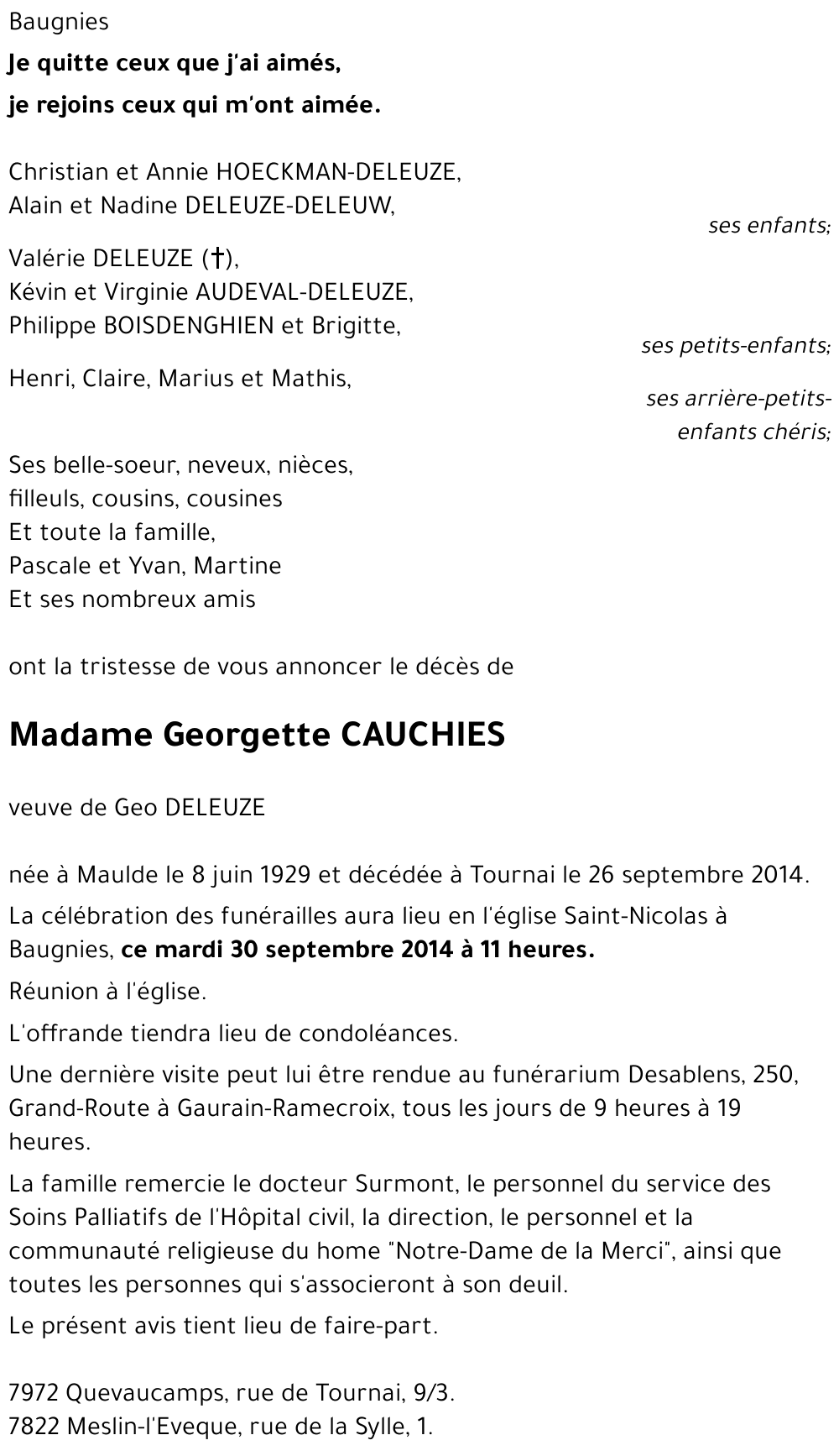 Georgette CAUCHIES